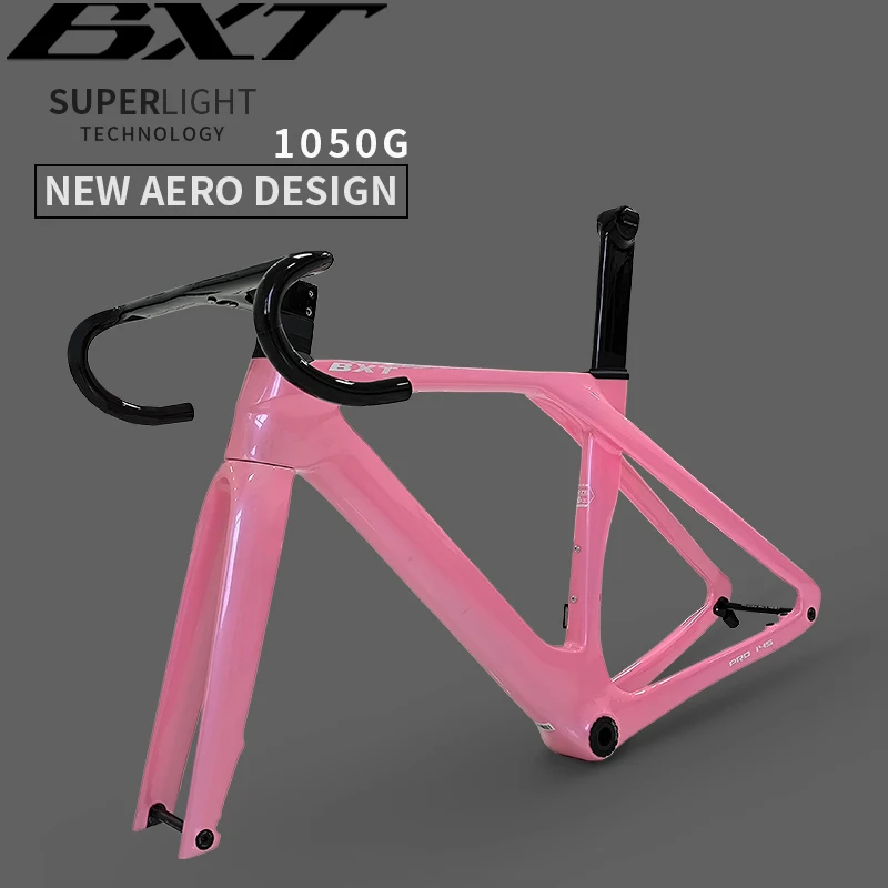 

BXT Fully Hidden Carbon Disc Road Bike Frame Lightweight Road Bicycle Carbon Frame BB T47 Aerodynamic Carbon Road Bike Frameset