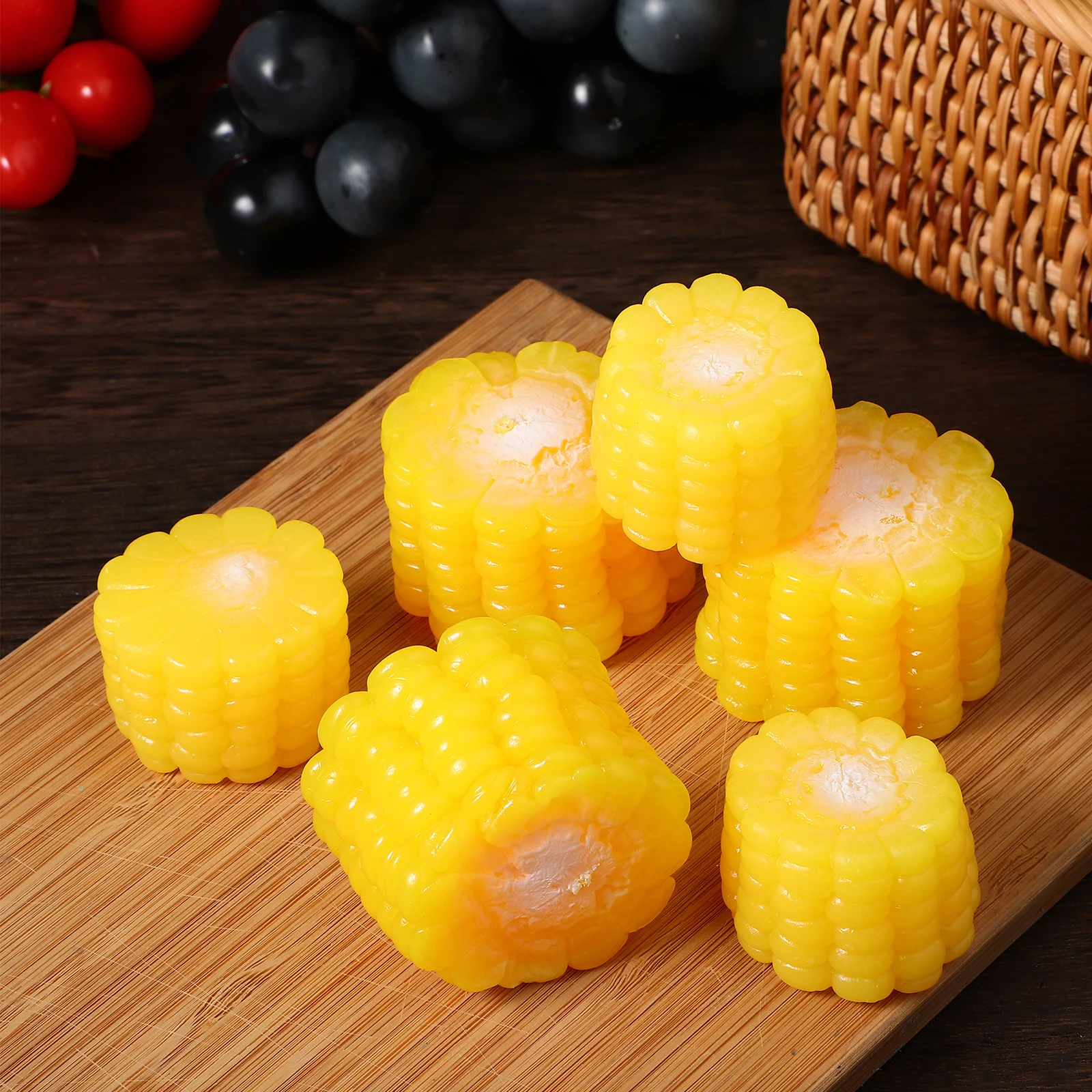 

6 Pcs Corn Flake Cornflake Props Child Decoration Realistic Slices Pvc Decorative