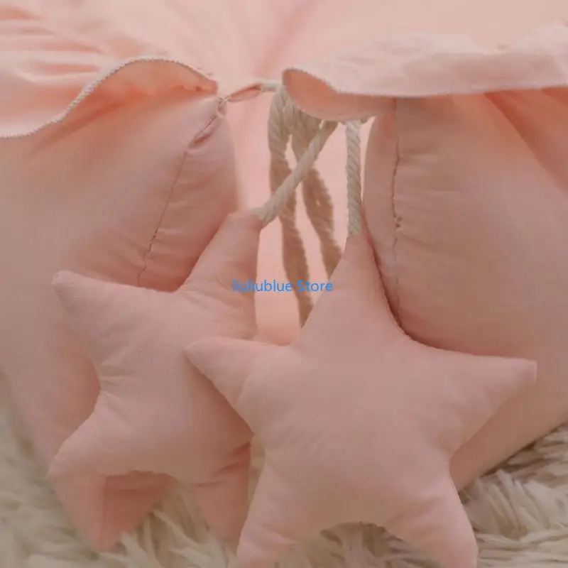 سرير للأطفال حديثي الولادة لسهولة النوم سرير للأطفال الصغار من القطن قابل للتنفس سرير سفر فراش نوم أساسي 62CF