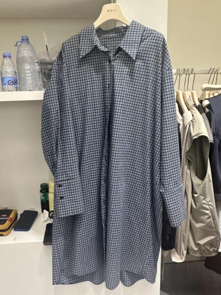 KWTX Camicia da donna con risvolto scozzese vintage, materiale di alta qualità, comoda, chic, casual, vestibilità oversize, stile retrò