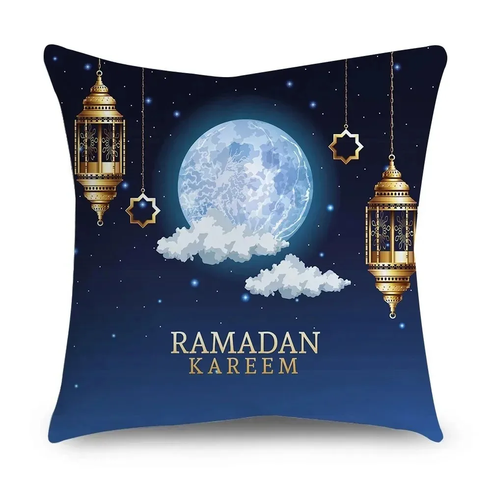 Ramadan Eid throw pillow cover with short plush print for living room sofa decoration cushion cover pillow covers decorative
