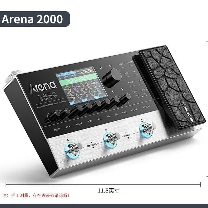 Donner Arena 2000 Multi-Effect Guitar Pedal AMP Modeling with 278 Effects 100 IRs Looper Drum Machine