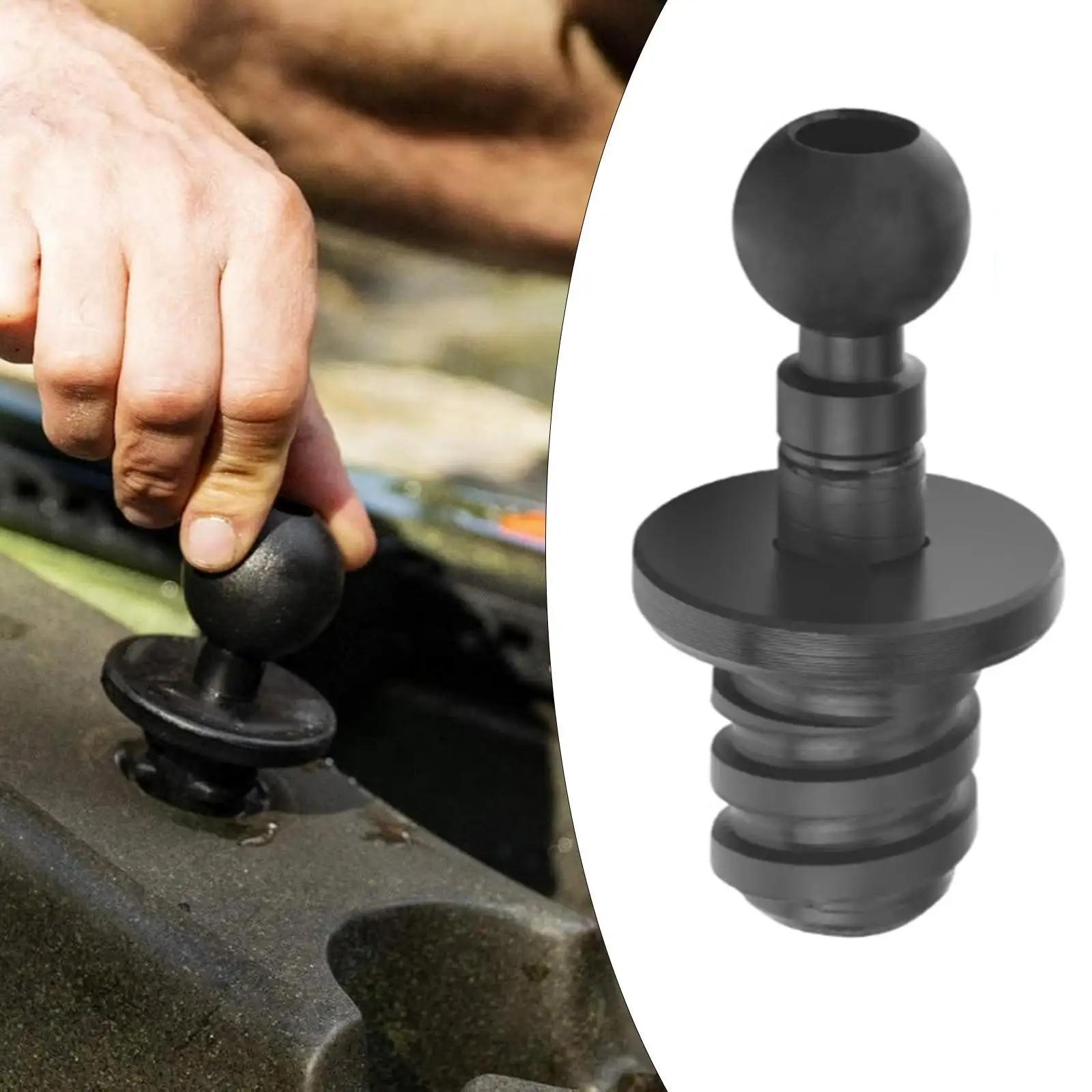 Single Mounting Base for Kayak Accessories, Fishing Gear, 1 Inch Ball