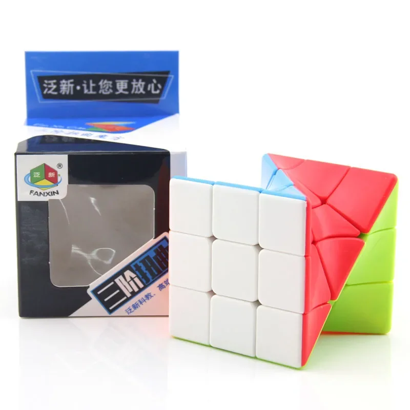 [ECube] FanXin Twisty 3x3x3 Magic Cube 3x3 Torsional Professional Speed Puzzle Twisted Brain Teaser Educational Toys For Kids