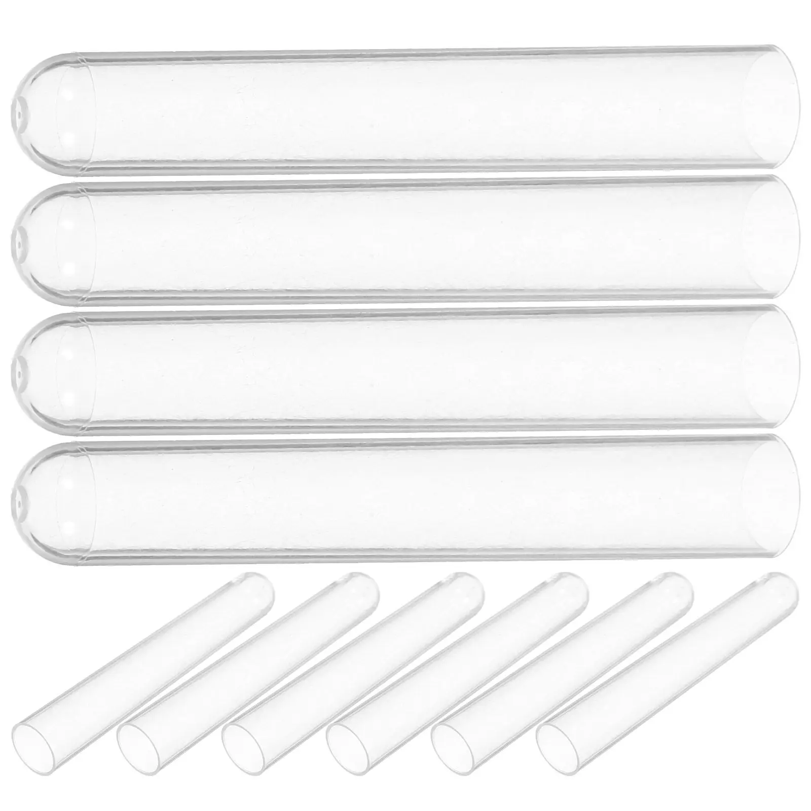 

10 шт. пластиковых пробирок, прочные прозрачные лабораторные трубки, многофункциональные контейнеры для хранения для научных экспериментов и повседневного использования