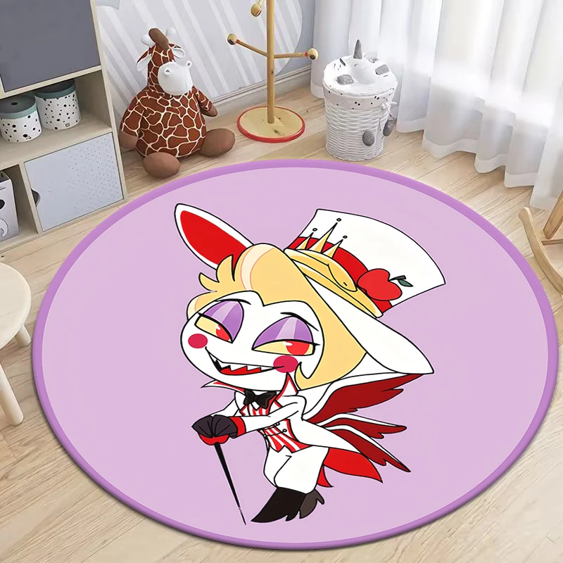 C-H-azbin H-otel HD Printed Pattern Circular Carpet,Bedroom Rug,Use Non-slip Floor in Living Room,Bathroom,Door,Outdoors Mat.