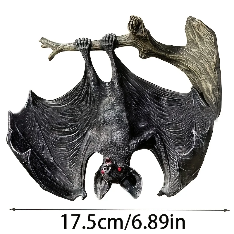 قلادة الخفافيش المصنوعة يدويًا من الراتنج الجديد، تمثال مصاص دماء الشيطان الليلي، زينة الهالوين