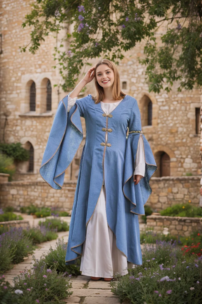 Средневековая туника, классическая куртка, женская куртка в стиле Ренессанс, викинг, пальто с пышными рукавами и разрезом