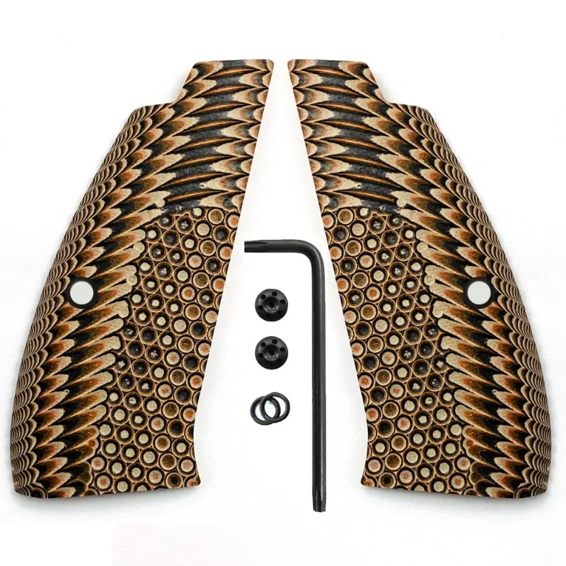 1 Pair CZ75 G10 Handle Grips for Full Size, SP-01, Shadow 2, 75B BD, w/ Screws DIY ScalesGoods in stock