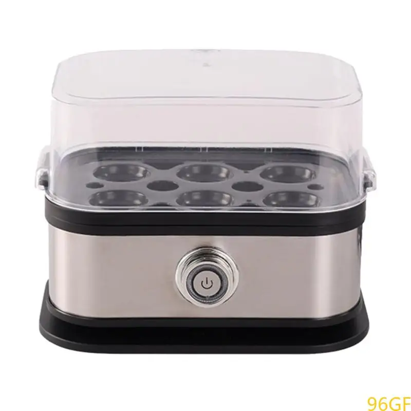 

96GF Space Saving Eggs Boiler 200W Automatic Cooker 6 Eggs Capacity Electric Steamer Multi Functional Kitchen Appliance