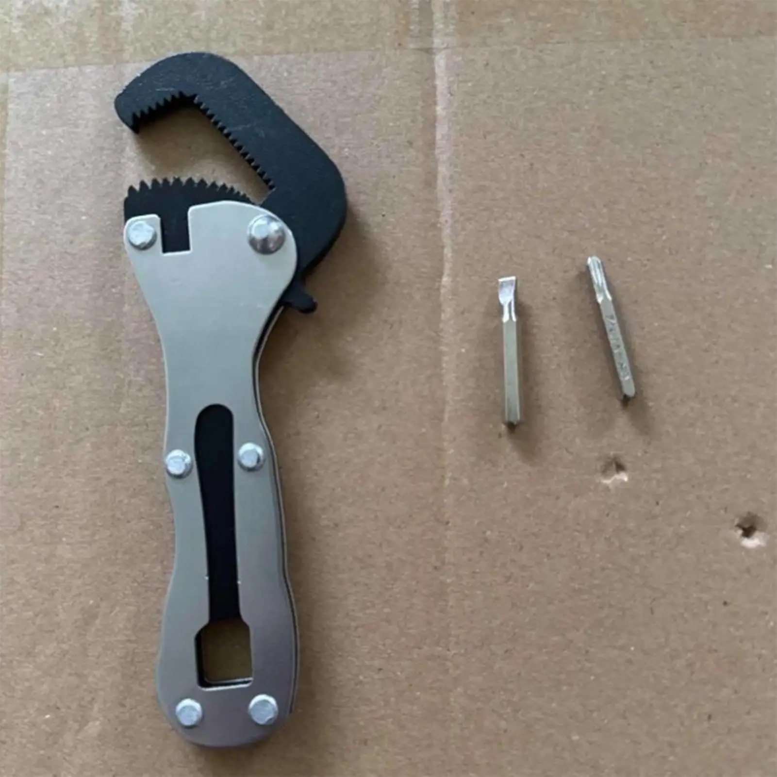 مفتاح ربط قصير قابل للتعديل، أداة محمولة غير قابلة للانزلاق، مفتاح ربط صغير قابل للتعديل لصيانة المنزل والسباكة الميكانيكية #1