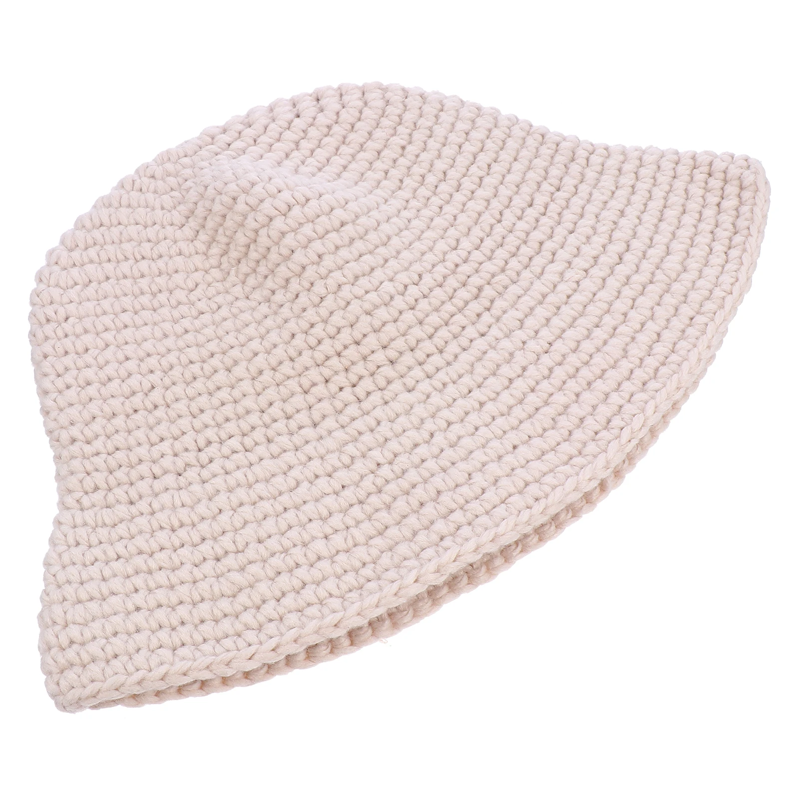 

1Pc Fashionable Winter Straw Woven Fisherman Hat Warm Outdoor Bucket Cap for Women