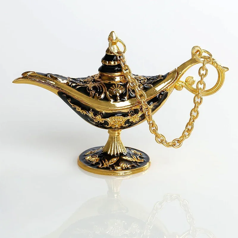 Vintage Legend Aladdin Lamp Magic Genie Wishing Ligh Tabletop Decor Crafts For Home Wedding Decoration Gift For Party Home Decor