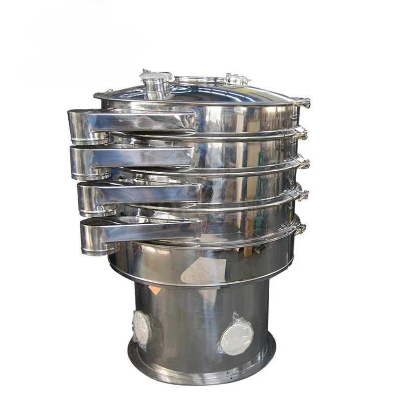 Food grade sieve sifter rotary vibration filter screen corn flour vibrating separator machine