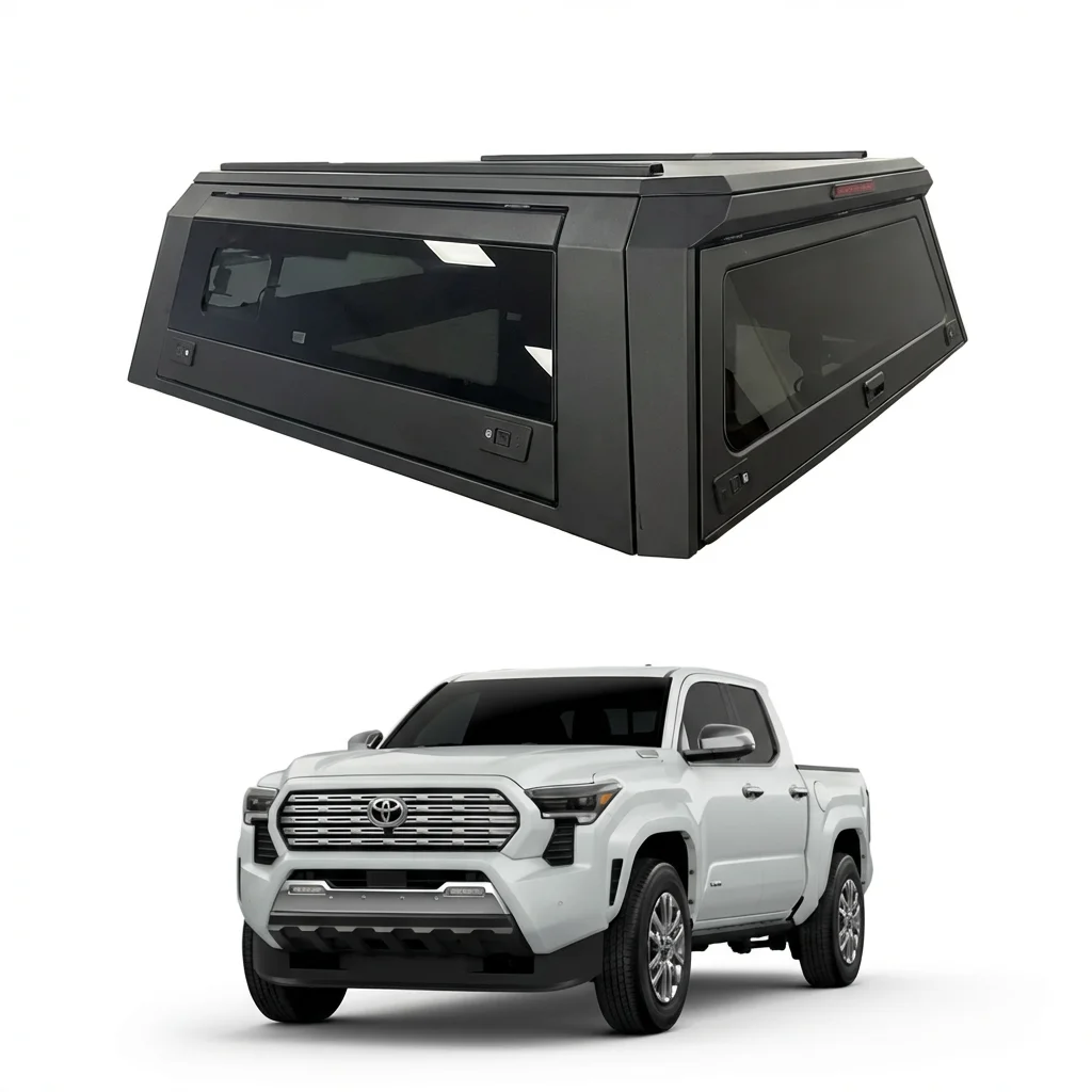 

4x4 Exterior Accessoires Custom Pickup Truck Cap Bed Hardtop Canopy with Storage Box in Left Right Side Windows
