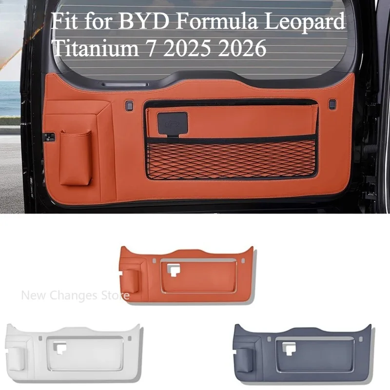 

For BYD Formula Leopard Titanium 7 2025 2026 Car Styling Leather Trunk Protective Pad Anti Scratch Tailgate Pad Upgrade Parts