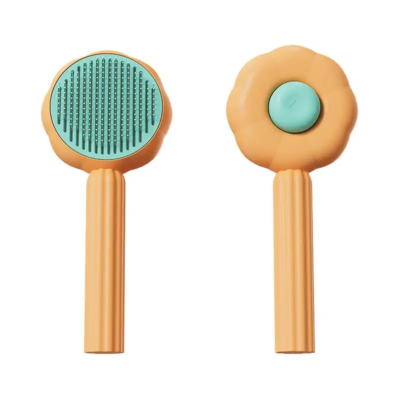 2022 New Sunflower Hair Removal Comb For Dogs Cat Detangler Dematting Brush Grooming Tool For Long Hair Curly Pet