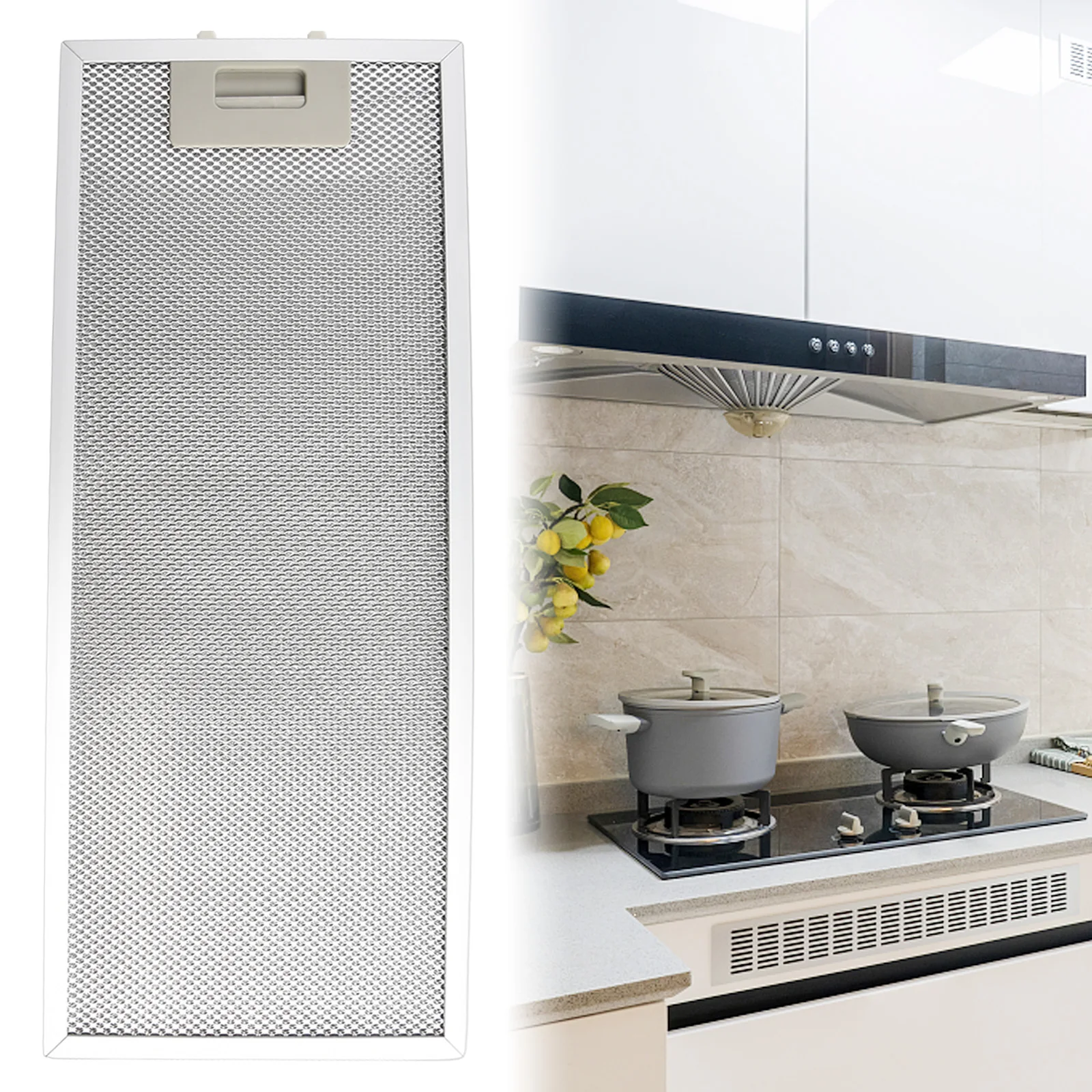 Silver Cooker Hood Filters Metal Mesh Extractor Vent Filter 192X 471X 9mm Kitchen Extractor Ventilation Aspirator Filter Mesh