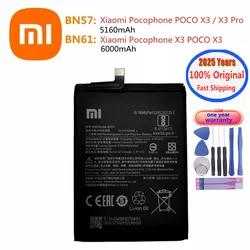 2024 года Xiao mi оригинальный аккумулятор для телефона BN57 BN61 для Xiaomi Pocophone X3 POCO X3/X3 Pro NFC, высококачественные аккумуляторы + инструменты