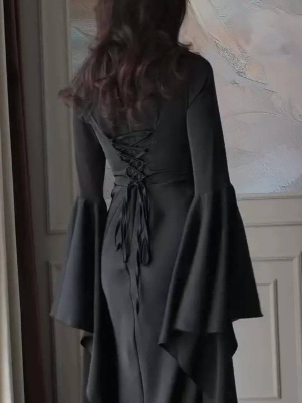 Eid Muslimische Frauen Kleid Abaya Flare Hülse Vestidos Largos Party Kaftan Jalabiya Ramadan Lange Kleider Dubai Kaftan Arabischen Robe 2023