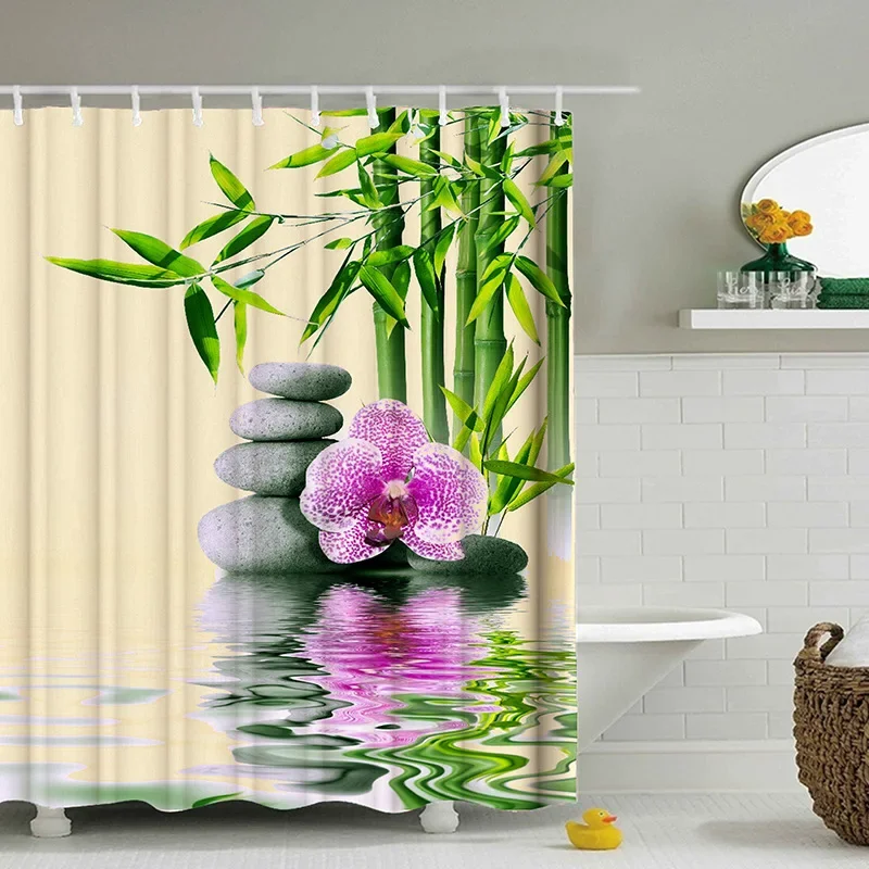 180*200cmMulti-Styles 3D HD Digital Printed Shower Curtains Waterproof Moisture-Proof Bathroom Curtains Polyester Shower Curtain