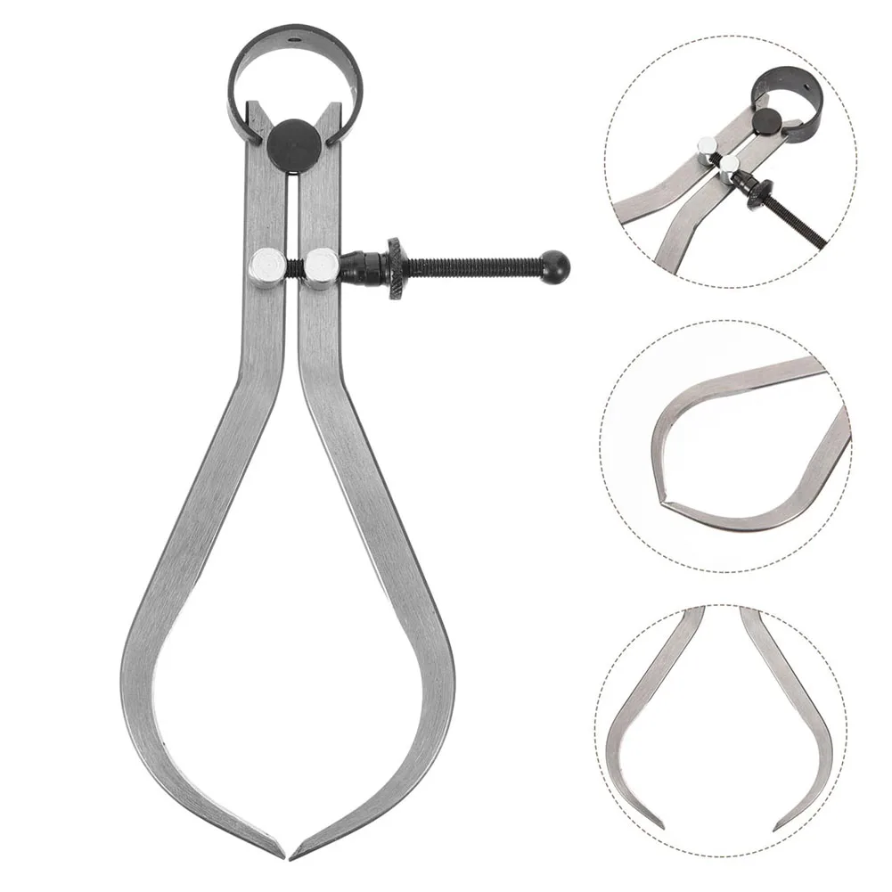 Calibrador redondo para carpintería de 100/150/200mm, calibrador Vernier exterior con resorte para torno de madera, herramienta de medición de alta precisión