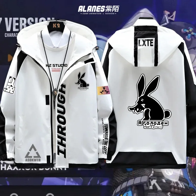 

DY20Honkai Impact 3 Haxxor Bunny аниме косплей костюм модная куртка с длинными рукавами пальто игровая одежда унисекс толстовка на молнии с капюшоном