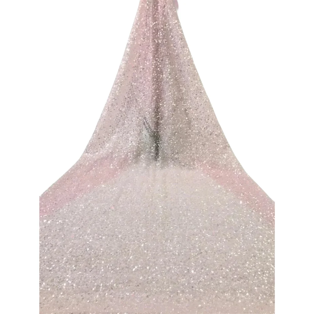 

African Lace Fabric Tulle Lace Fabric glitter lace Embroidery Lace Fabric ZH-2188821 For Wedding Dress