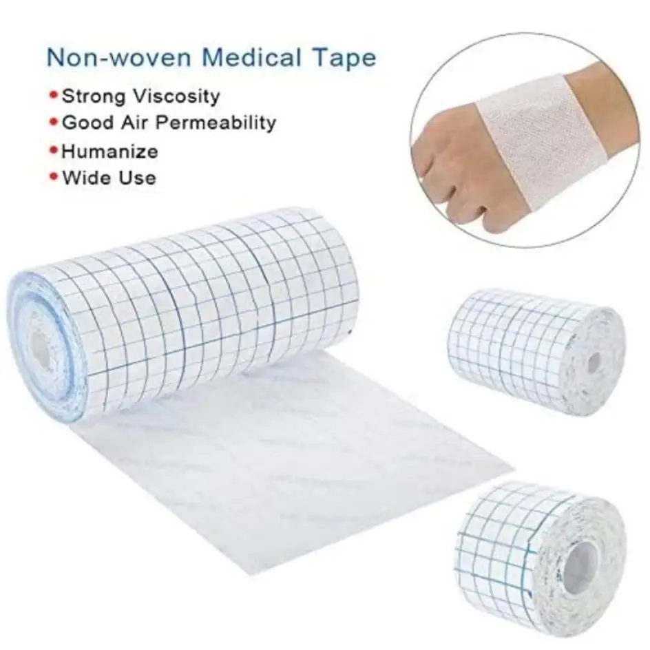 1 Rolle 10 m Wundverband, 4 Größen, nicht gewebtes medizinisches Klebeband, atmungsaktives, selbstklebendes medizinisches Fixierungsband – Detail 2