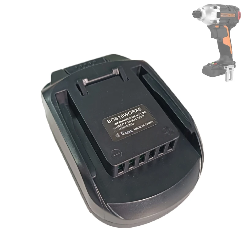 

For Bosch 18V BAT618 Li-Ion Batteries Compatible with For Worx 20V 6 Pin Battery Cordless Power Tools BOS18WORX6 Battery Adapter