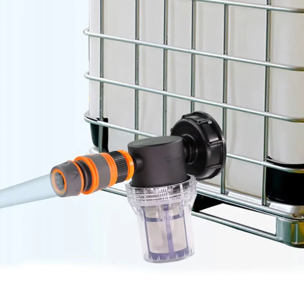 1/2 Inch IBC Water Tank Watering Filter for Garden Hose Water Pump Irrigation Strainer Prevent Pipe Clogging Quick Connector