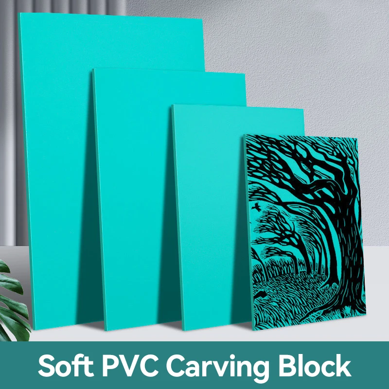 3mm/5mm Linoleum Block Stamp Artist Printmaking Set Stamp Carving Blocks Printmaking Rubber Stamp Tools DIY for Scrapbooking