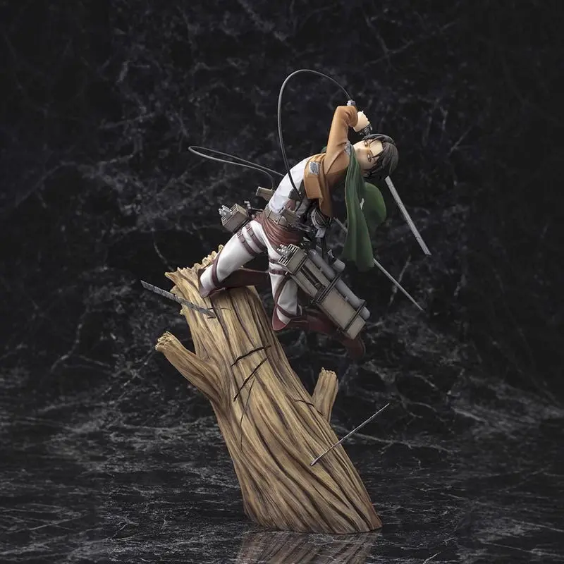 

Attack On Titan Levi Ackerman Action Figure Tree Stand Combat Pose Boxed Collectible Anime Model For Anime Fans Ornament