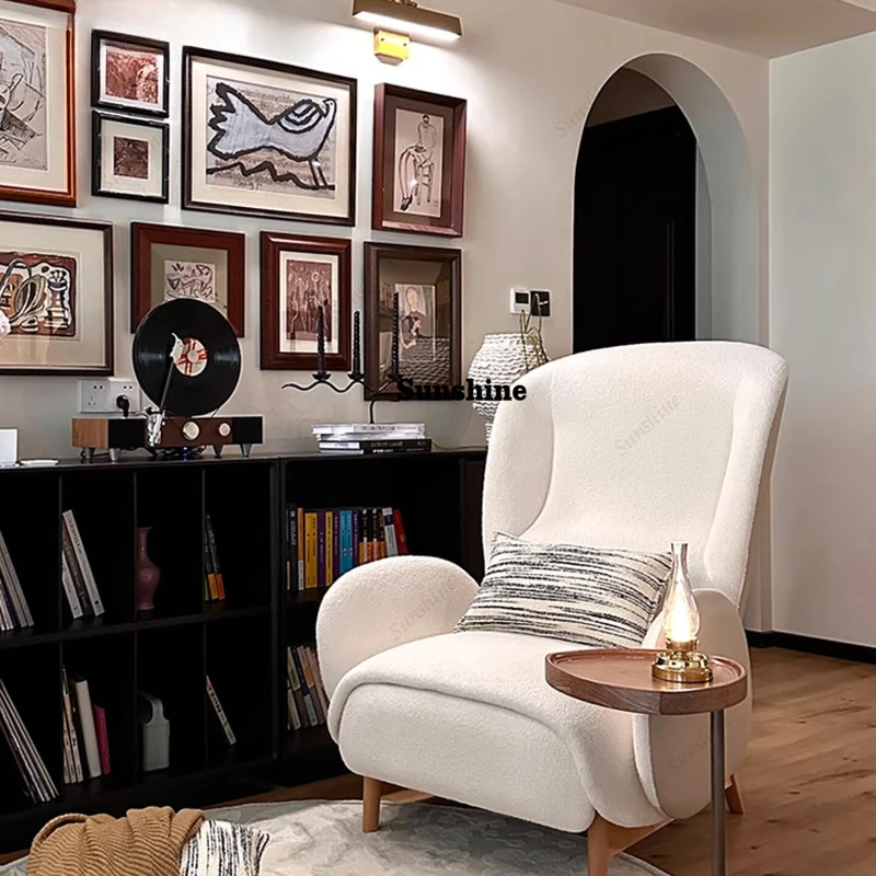 

Nordic style home single lounge chair lazy sofa bedroom recliner