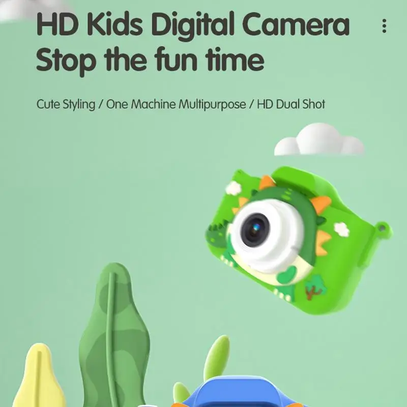 Kid\'s Camera Cartoon Dragon Children\'s Camera For Toddler 1080P HD Kids Selfie Camera Multifunctional Children Digital Video