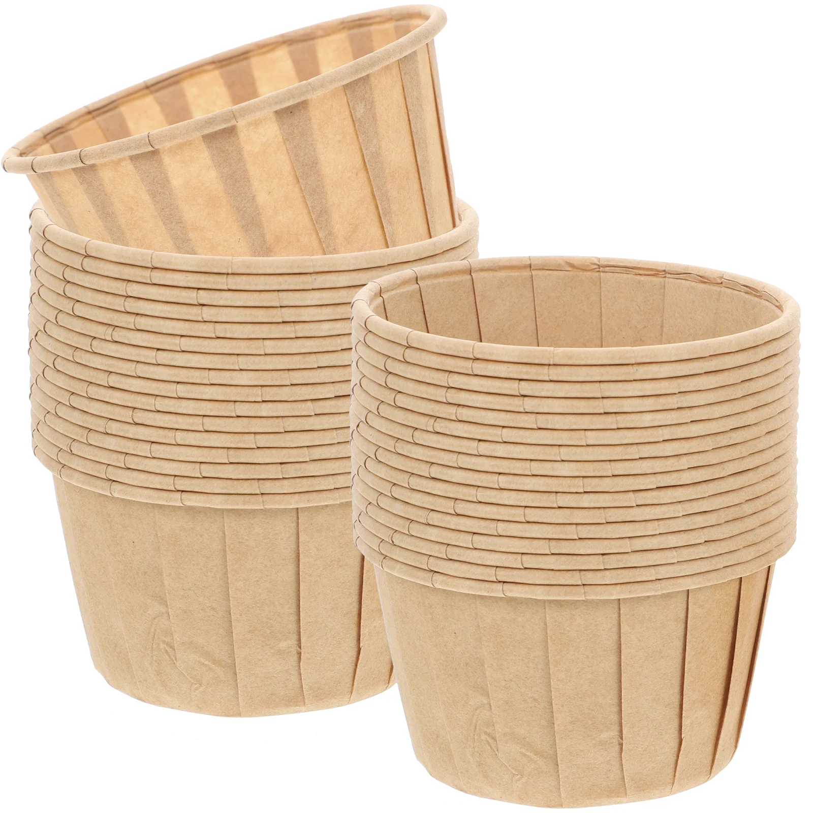 

50 Pcs Oil Proof Paper Cups Disposable Cupcake Muffin Liners Grease Proof Baking Cups Household Wrappers For Treats Thickened