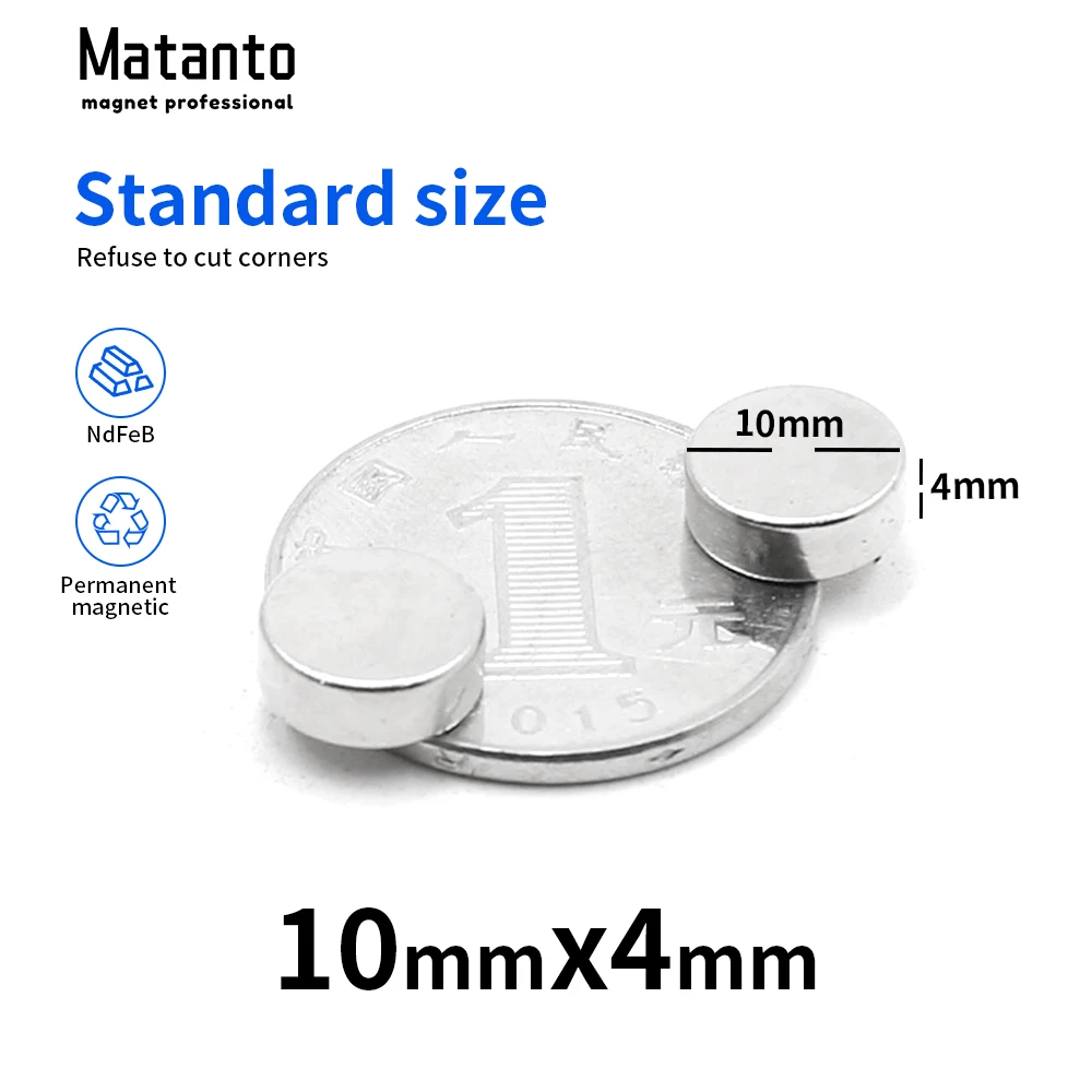 10/20/50/100/150/200PCS 10x4 mm Disc Strong  Powerful Magnetic Magnets N35 10x4mm Small Round Neodymium Permanent Magnet 10*4