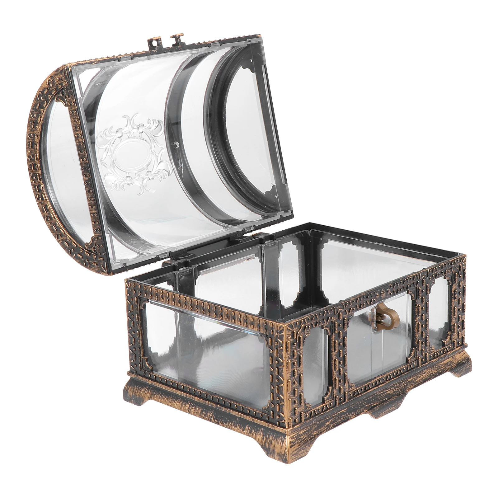 

Plastic Treasure Chests Small Jewelry Storage Boxes Pirate Theme Party Props Kids Toys Collectibles Containers