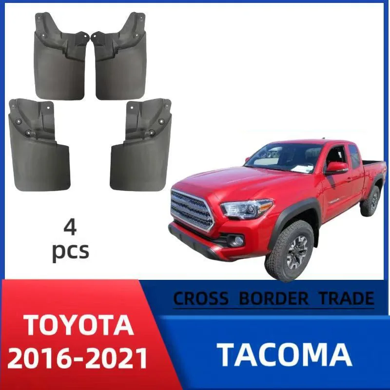 

For 16-21 Toyota Tacoma Mudguard Front and Rear Automotive Parts Splash Proof Cars Mudguard Mud Flaps Wheel Guards Accessories