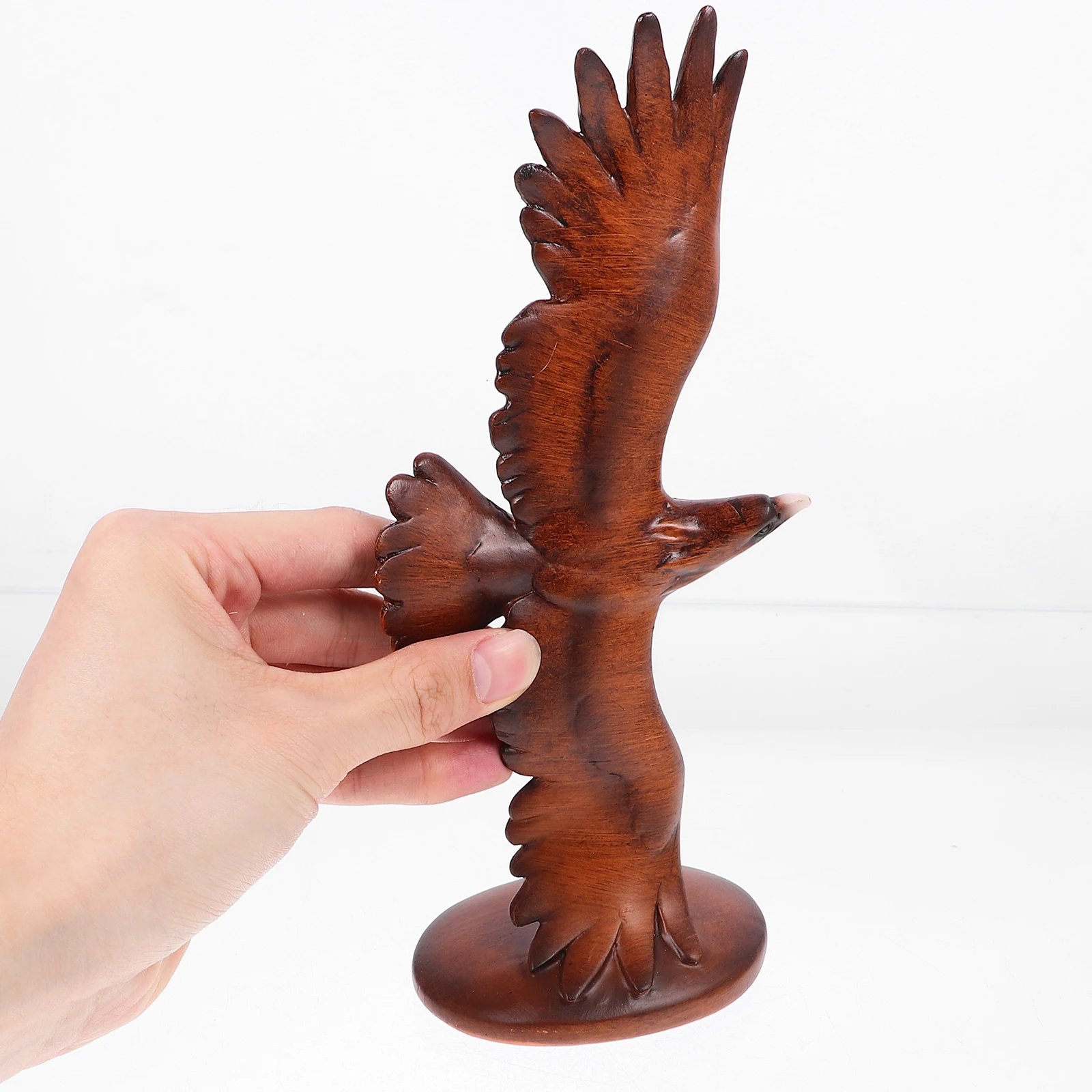

Resin Eagle Sculpture Smooth Details Spread Wings Impressive Gift Idea Desktop Adornment Eagle Statue Resin Bird Figurine