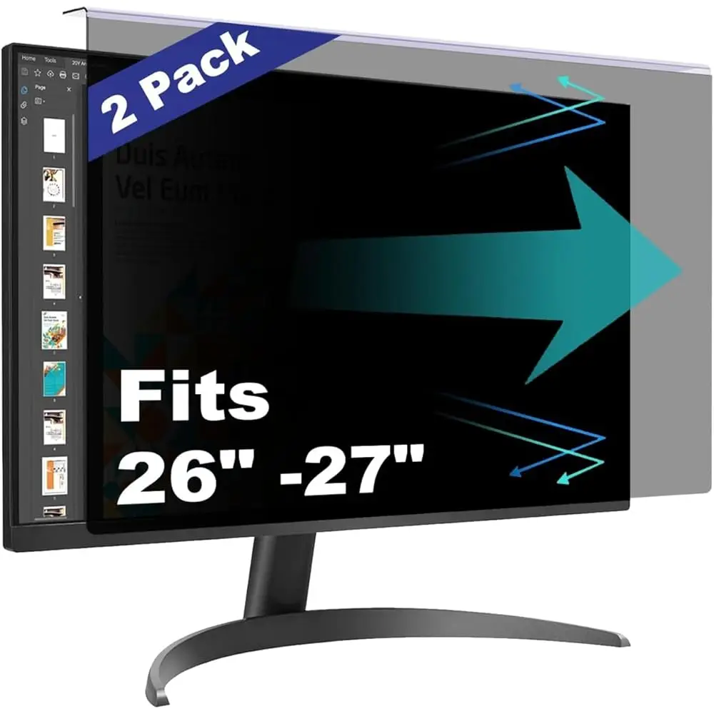 

Free Shipping[2 Pack] Computer Privacy Screen Shield Compatible for 26/27 Inch 16:9 Widescreen Desktop Monitor - Anti Glare & Bl