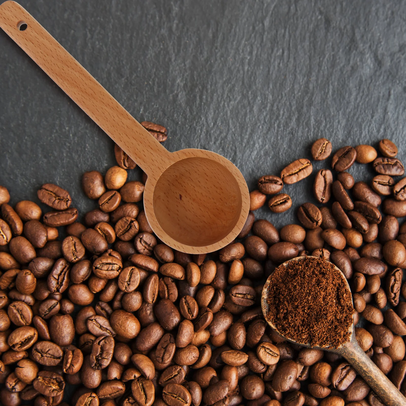 

1Pcs Beech Wood Coffee Scoop Creative Wooden Measuring Spoon Smooth Multipurpose Kitchen Grain Scoop Creative Measuring Tool