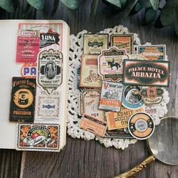 28 sztuk Retro małe marki Vintage naklejki śmieci Journal Ephemera etykieta DIY pamiętnik Album estetyczne naklejki Scrapbooking materiał