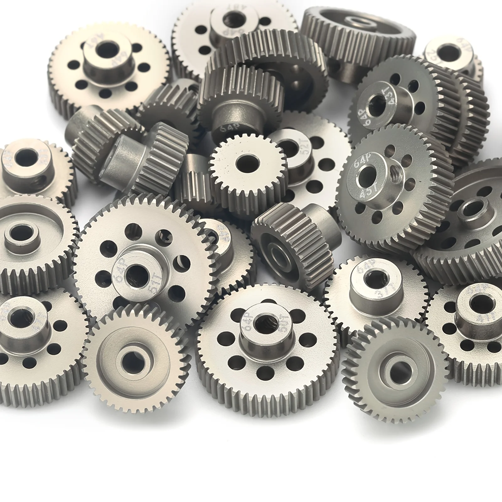 5pcs RC Model  64P Motor Gear 7075 Aluminum  Metal Pinion 1/10 On-Road Vehicle 5pcs Set Suitable as a Gift for All Four Seasons