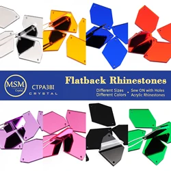 30pcs Different Colors Cosmic Acrylic Mirror Sew-On Rhinestones Strass Garment Clothing Decoration Stones