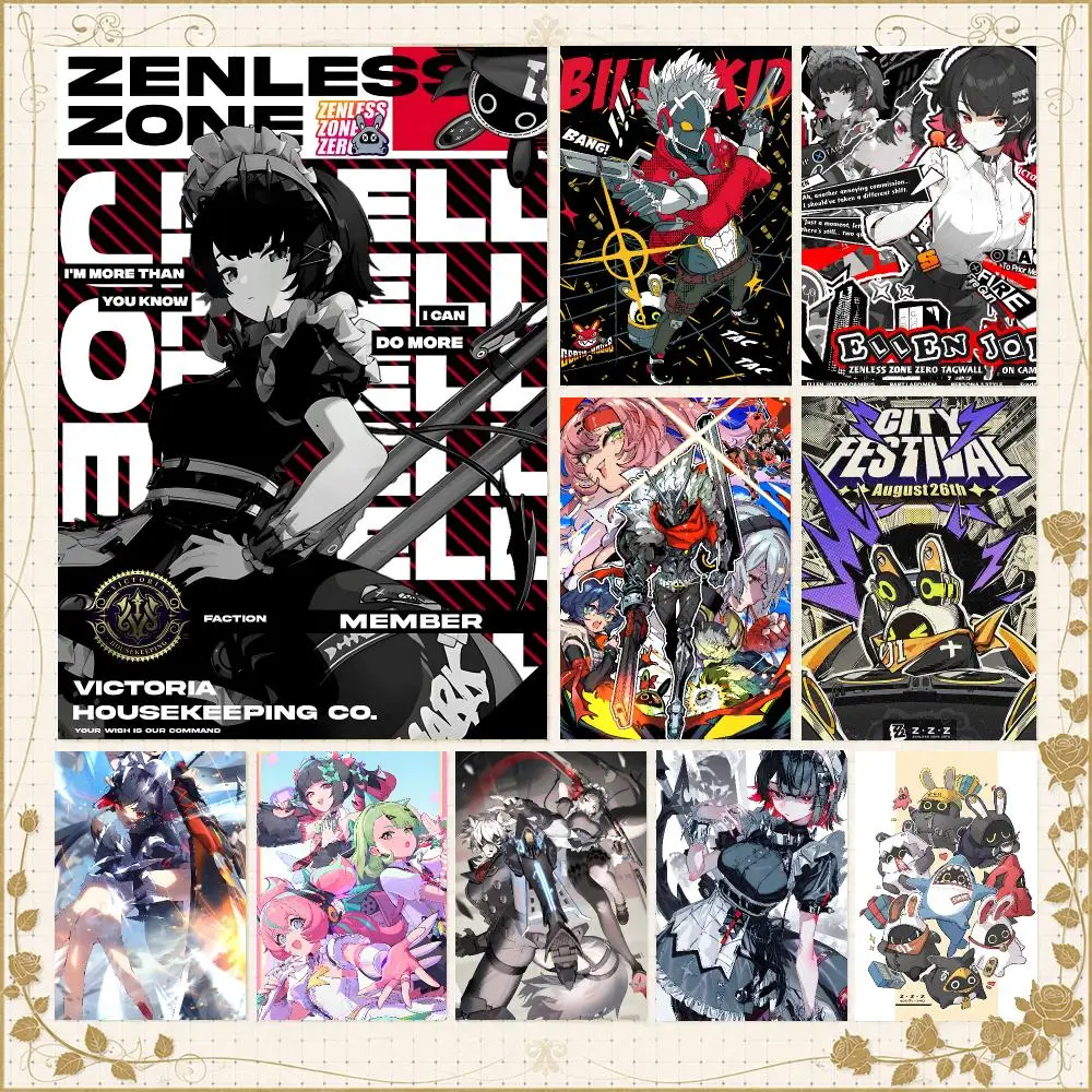Game Z-Zenless Zone Zero Poster Wall Art Bedroom Living Room Dorm Bar Cafe Gym Studio Home Decor Gifts