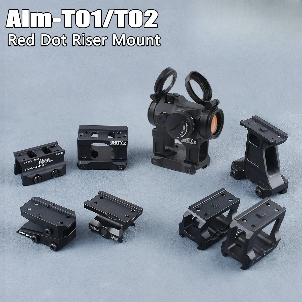 T02 T01 ريد دوت وحدة سريع الناهض جبل R5 البصريات نطاق البصر قوس الأوفست Riflescope 1.57/1.64/1.92/2.91 بوصة قاعدة عالية