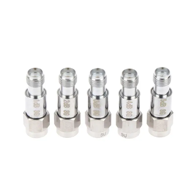 1PCS DC-8Ghz SMA Coaxial Fixed Attenuator 2W 1dB/2dB/3dB/4DB/5dB/ SMA Coaxial Fixed Attenuator