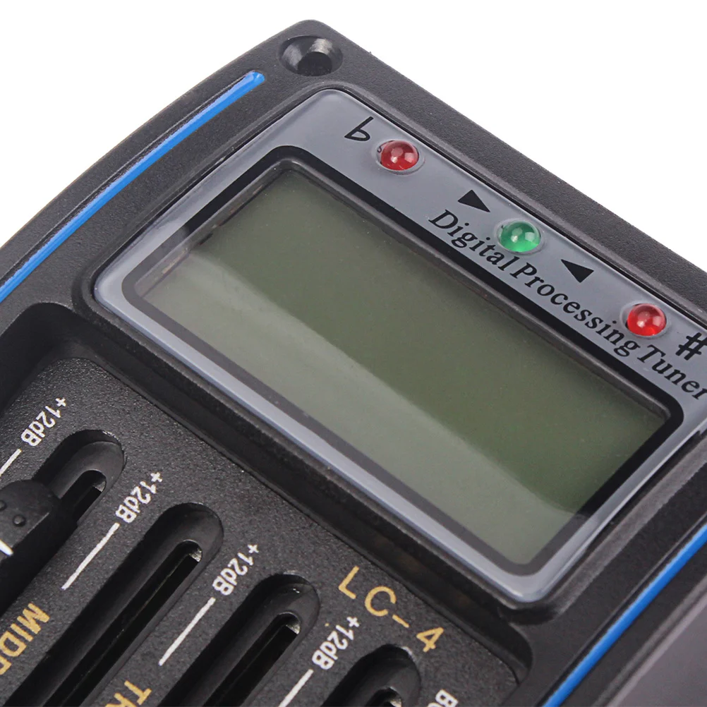

Blue Wire Pickup 4 Bands Eq Preamp System For Guitar Digital Tuner Lcd Metronome Bass Treble Control Guitarra Piezo