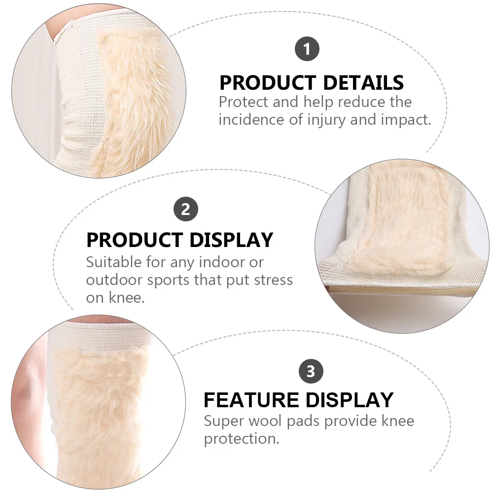 

2Pcs High Elasticity Knee Brace Sleeve Warmth Muscle Support for Running Hiking Cycling Anti-Slip Breathable Leg Protector